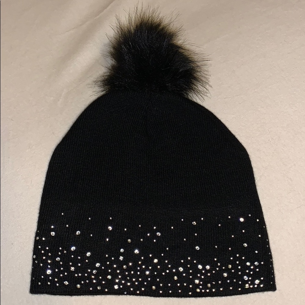 Black Rhinestone Hat